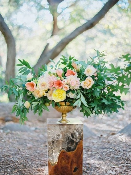 Pink floral centerpiece