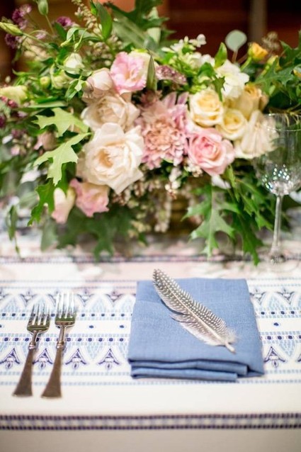 Blue tablescape