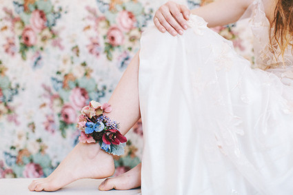 Floral ankle band