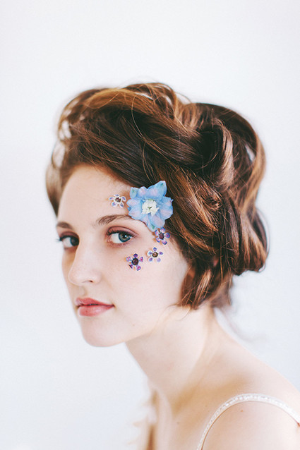Floral eye makeup