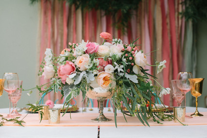 Pastel floral centerpiece