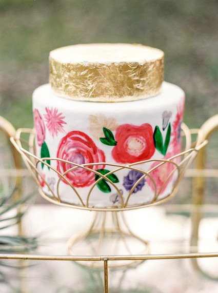 Modern Bohemian Wedding Cake