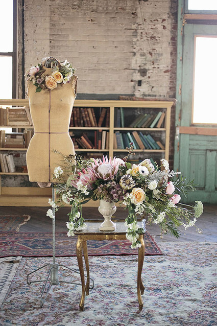 Industrial Wedding Decor and Florals