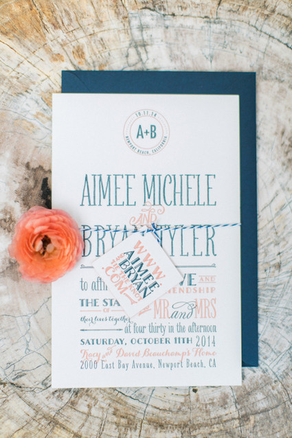 Modern Nautical Wedding Invitations