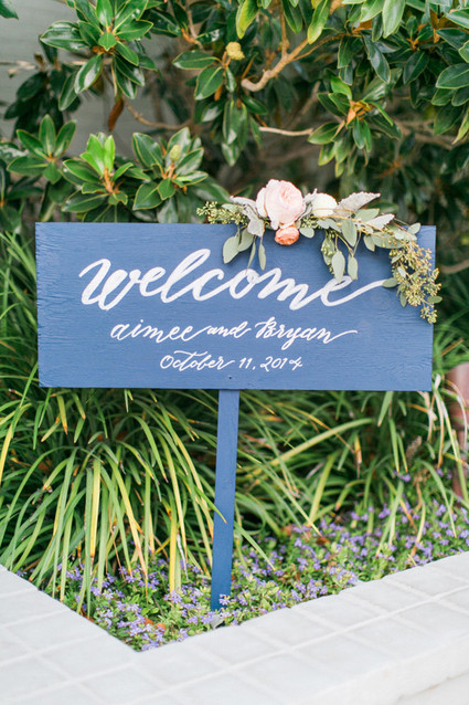 Modern Nautical Blue Wedding Signage Inspiration