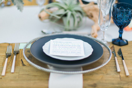 Modern Nautical Wedding Place Setting Inspiration