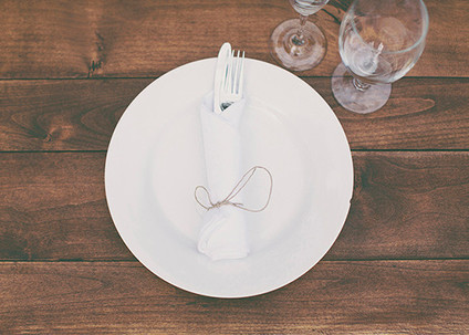 Backyard Utah Wedding Place Setting