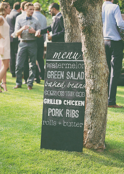 Backyard Utah Wedding Chalkboard Signage