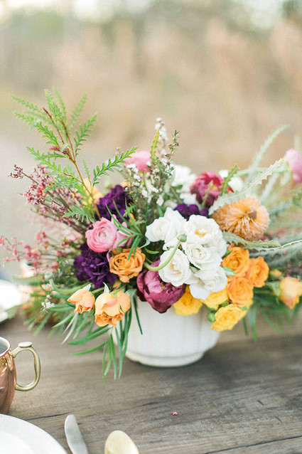 Yellow and purple florals