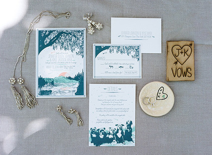 Romantic Napa Wedding Invitation Set