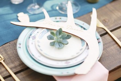 Modern Bohemian Southwestern Wedding Place Setting Inspiration