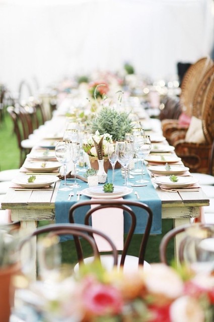 Modern Bohemian Southwestern Wedding Tablescape Inspiration