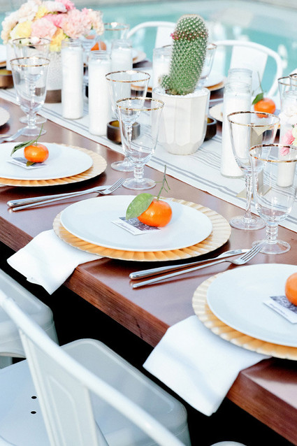 Palm Springs Wedding Place Setting Inspiration