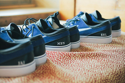 Blue nike shoes