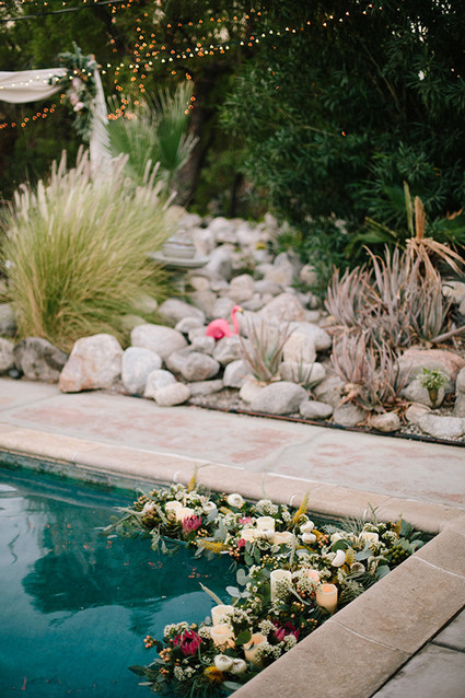 Intimate Desert Chic Palm Springs Wedding Flowers Inspiration