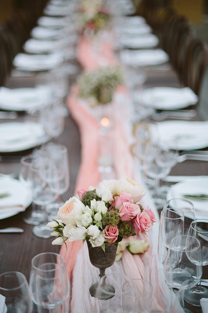 Intimate Desert Chic Palm Springs Wedding Tablescape