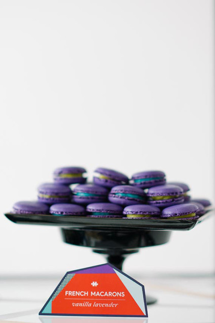 DVF Bridesmaid Party Inspiration Purple Macarons