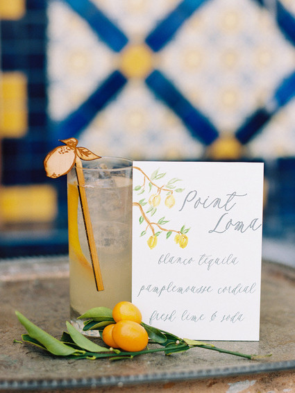 Romantic Mediterranean Wedding Cocktail Inspiration