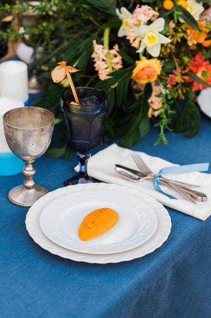 Romantic Mediterranean Wedding Inspiration Place Setting