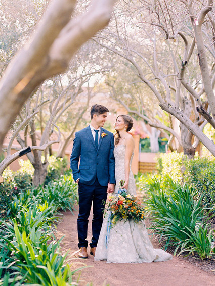 Romantic Mediterranean Wedding Portrait