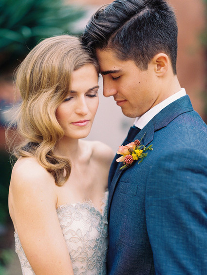 Romantic Mediterranean Wedding Portrait