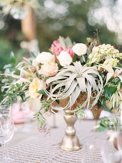 Copper & Coral Wedding Florals