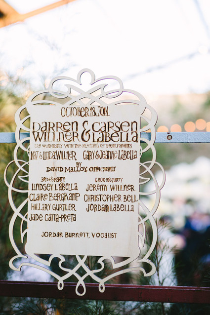 DIY Los Angeles Wedding Program