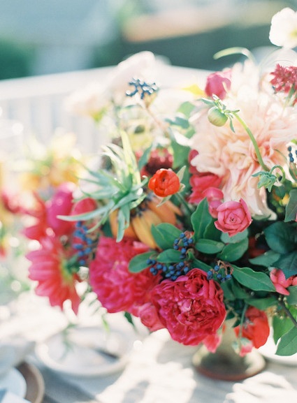 Colorful intimate dinner party