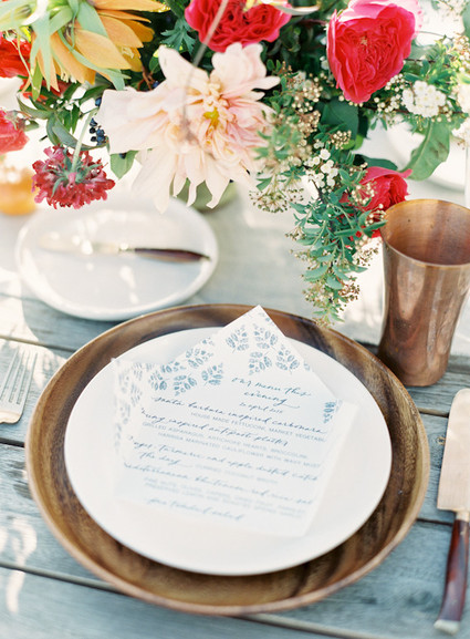 Colorful intimate dinner party