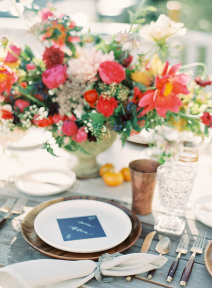 Colorful intimate dinner party