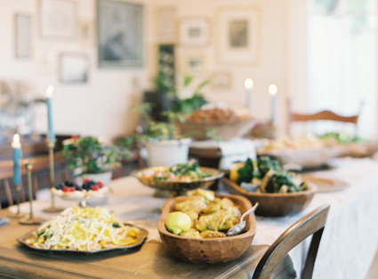 Colorful intimate dinner party