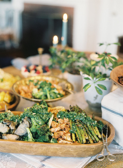 Colorful intimate dinner party