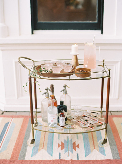 Mid century modern bar cart