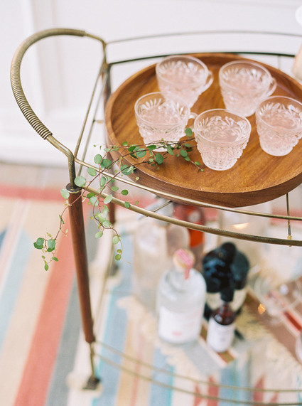 Mid century modern bar cart