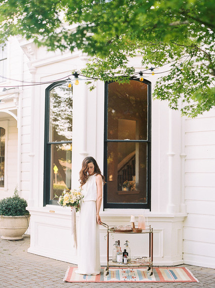 Mid century modern bar cart