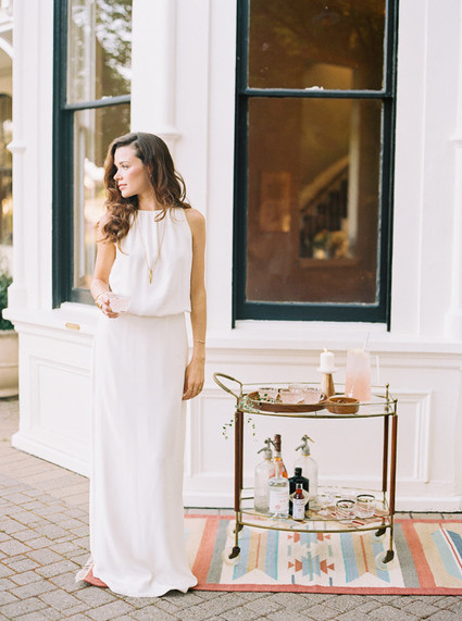 Mid century modern bar cart