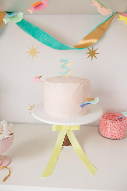 Pink birthday cake