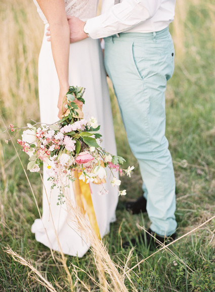 Tulip and rose bridal bouquet