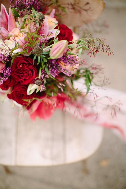 Berry and marsala bouquet