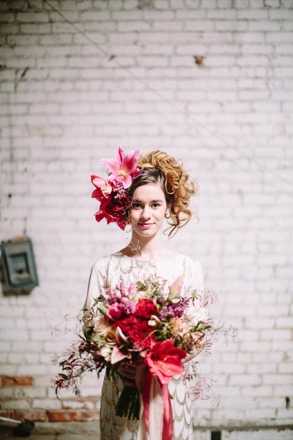 Berry and marsala bouquet