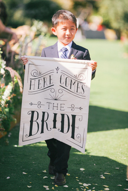 Here comes the bride signage