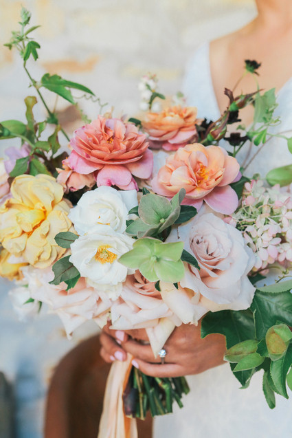 Pastel bridal bouquet