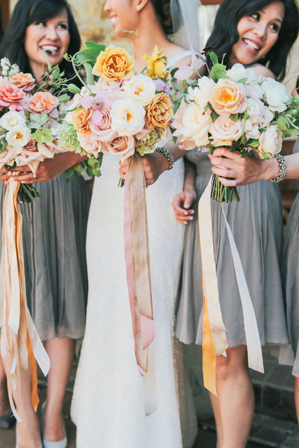 Pastel bridal bouquet