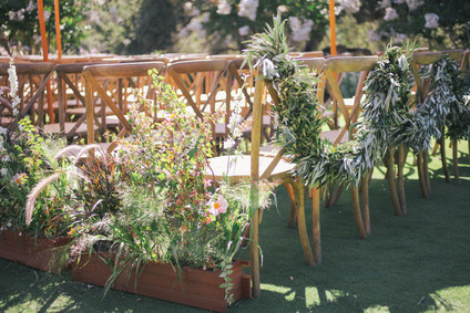 Greenery chair garland