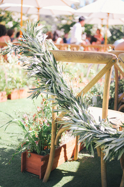 Greenery chair garland