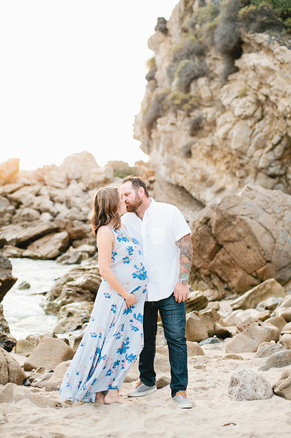 Beach maternity photos by Megan Welker