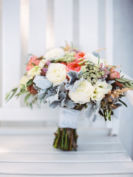 White peony bouquet