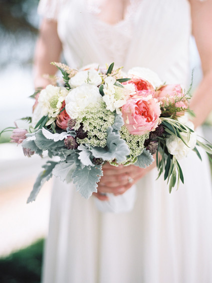 White peony bouquet