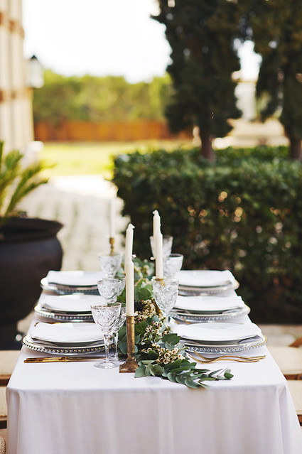 Grecian inspired tablescape
