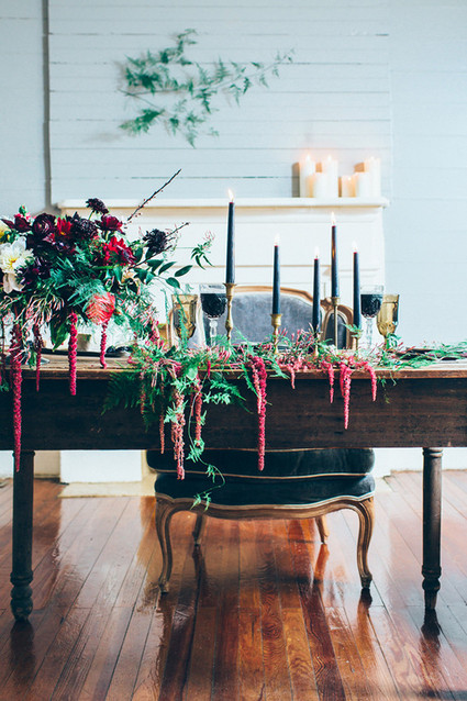 Jewel toned tablescape